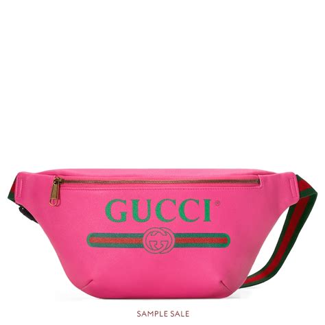 gucci leather belt bag pink